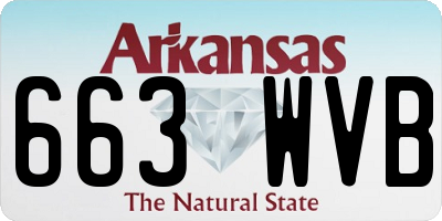AR license plate 663WVB