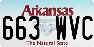 AR license plate 663WVC