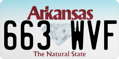 AR license plate 663WVF