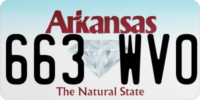 AR license plate 663WVO
