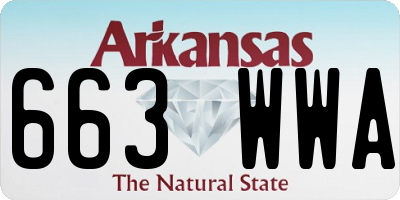 AR license plate 663WWA