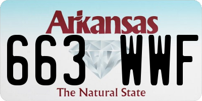 AR license plate 663WWF
