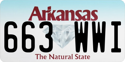 AR license plate 663WWI