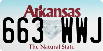 AR license plate 663WWJ