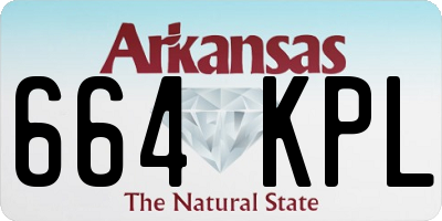 AR license plate 664KPL