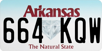 AR license plate 664KQW