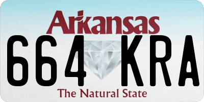 AR license plate 664KRA