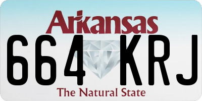 AR license plate 664KRJ