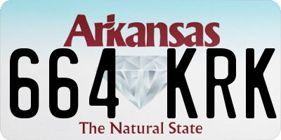 AR license plate 664KRK