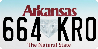 AR license plate 664KRO