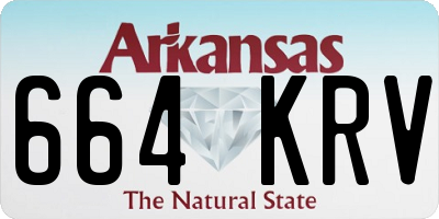 AR license plate 664KRV