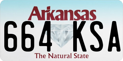 AR license plate 664KSA