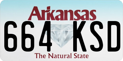 AR license plate 664KSD