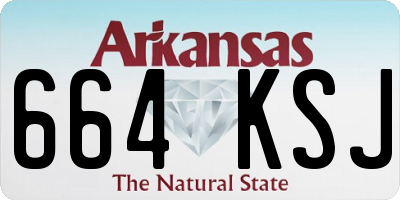 AR license plate 664KSJ