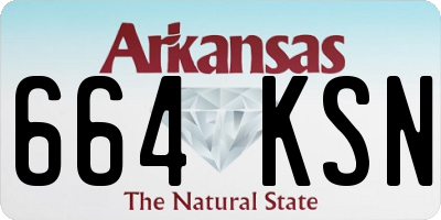 AR license plate 664KSN