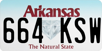 AR license plate 664KSW