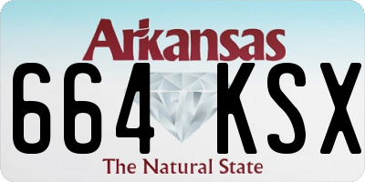 AR license plate 664KSX