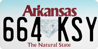 AR license plate 664KSY