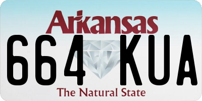 AR license plate 664KUA