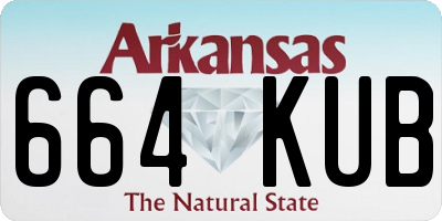 AR license plate 664KUB