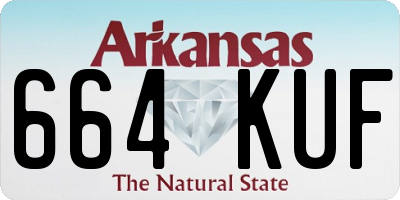 AR license plate 664KUF