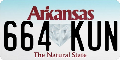 AR license plate 664KUN