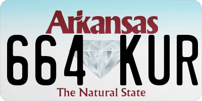 AR license plate 664KUR
