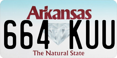 AR license plate 664KUU