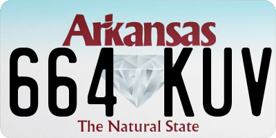 AR license plate 664KUV