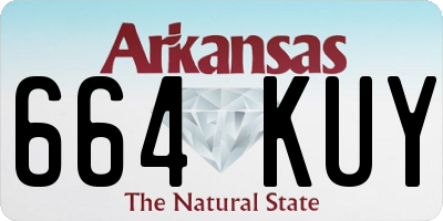 AR license plate 664KUY
