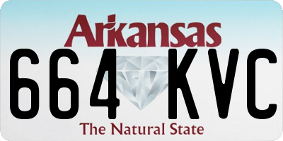AR license plate 664KVC