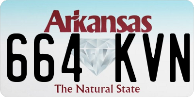 AR license plate 664KVN