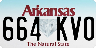 AR license plate 664KVO