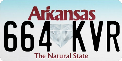 AR license plate 664KVR