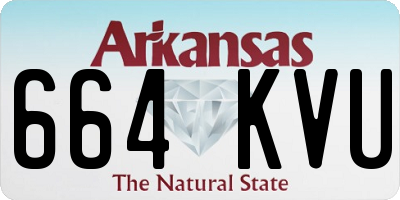 AR license plate 664KVU