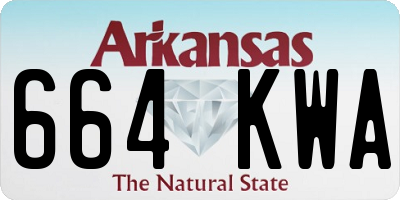 AR license plate 664KWA