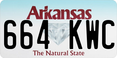 AR license plate 664KWC