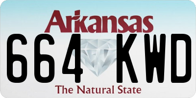 AR license plate 664KWD