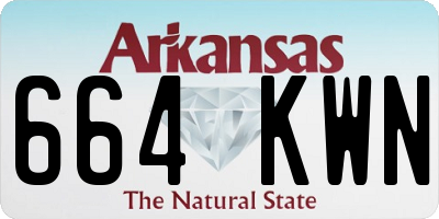 AR license plate 664KWN