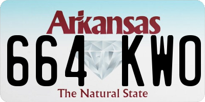 AR license plate 664KWO