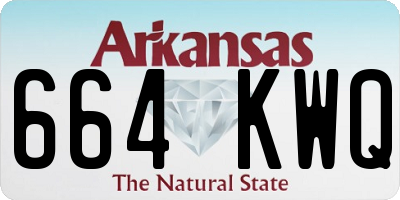 AR license plate 664KWQ