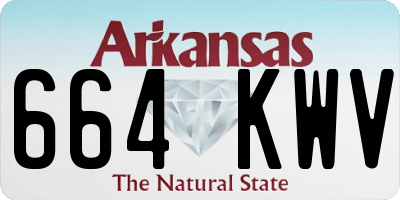 AR license plate 664KWV
