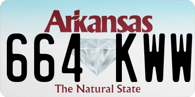 AR license plate 664KWW