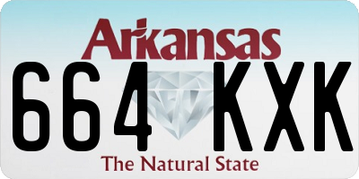 AR license plate 664KXK