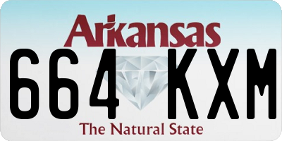 AR license plate 664KXM