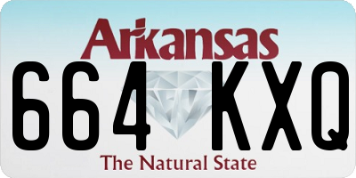 AR license plate 664KXQ