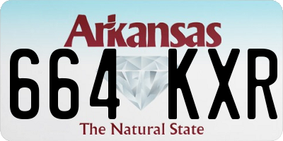 AR license plate 664KXR