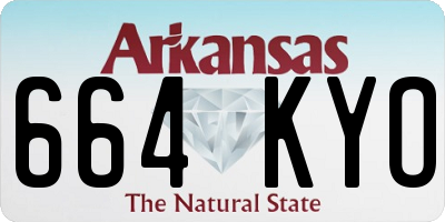 AR license plate 664KYO