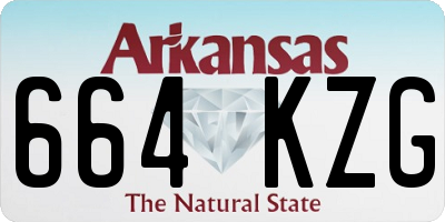 AR license plate 664KZG
