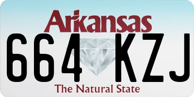 AR license plate 664KZJ